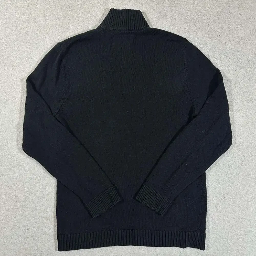 Hollister California Black Quarter Zip Sweater Mens Small Embroidered Logo